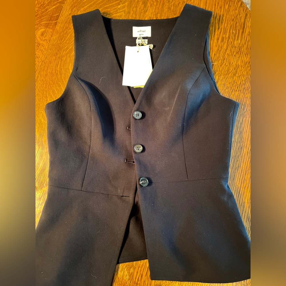 Aritzia Catherine Black - Brand New Fitted Vest